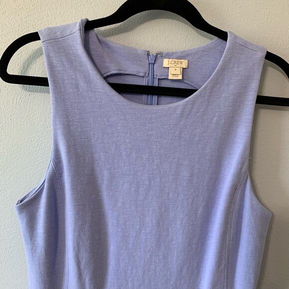 J. Crew Periwinkle Sleeveless Knee Length Dress with Pockets Sz M - Picture 2 of 14